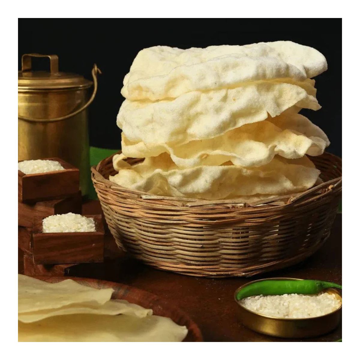 Shastha Traditional Handmade Appalam / Pappad - Paquete de 3 × 225g = 1.49 lbs - Imagen 6