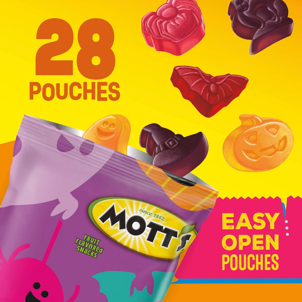 Mott's Halloween Shapes Fruit Snacks - 22.4 oz / 28 ct - Imagen 4