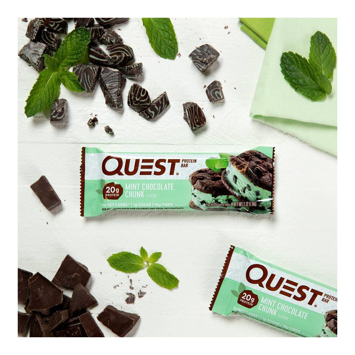 Barra de Proteína Quest Nutrition - Chocolate con Trozos de Menta - Imagen 4