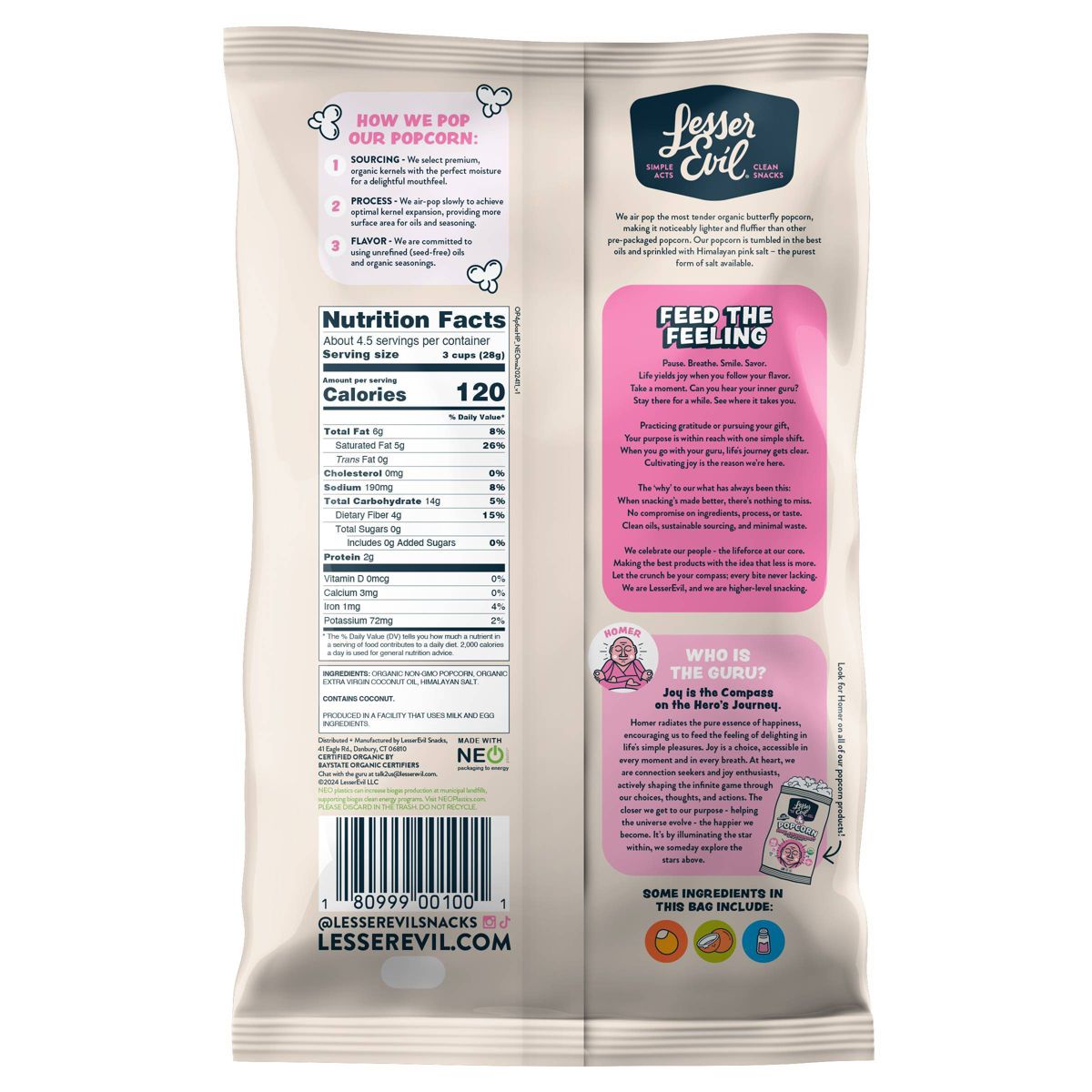 Palomitas Orgánicas LesserEvil - Imagen 3