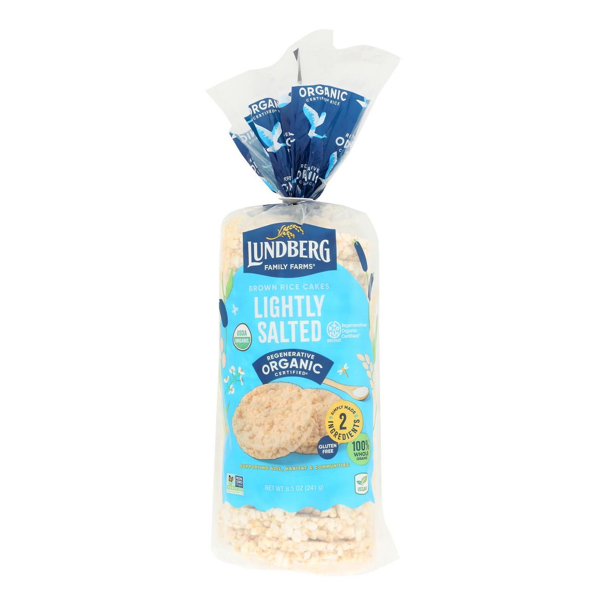 Lundberg Organic Lightly Salted Brown Rice Whole Grain Rice Cakes - Caja de 6/8.5 oz - Imagen 3