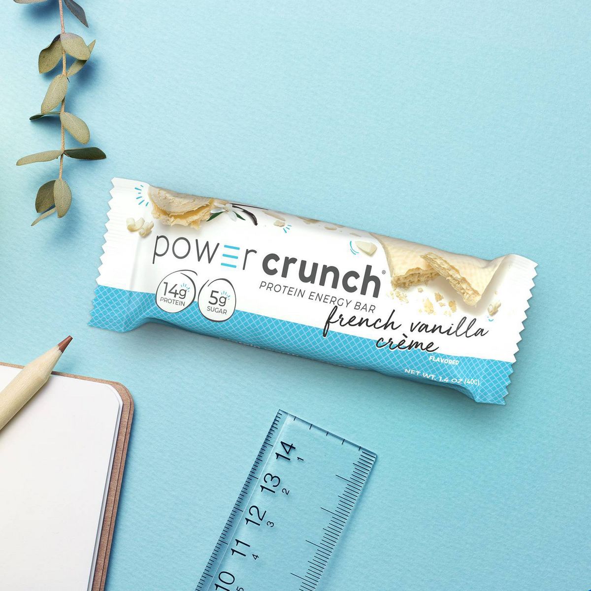 Barra energética de proteína Power Crunch Wafer French Vanilla con suero de leche - 14g de proteína - Paquete de 5 - Imagen 6