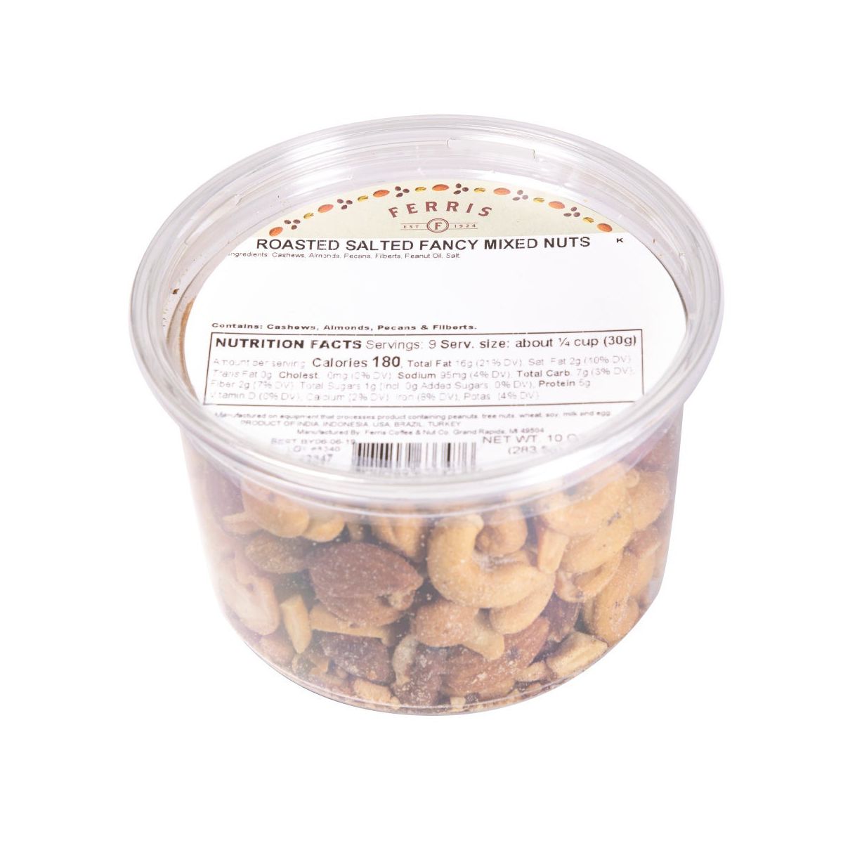 Ferris Nut Co. Mezcla de Nueces Tostadas con Sal - Caja de 12/10 oz - Imagen 3