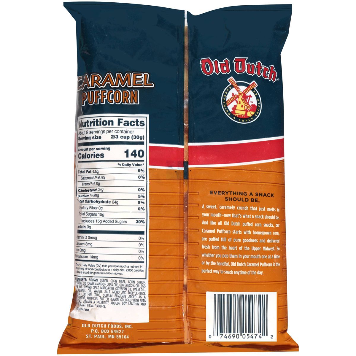 Old Dutch Caramel Puffcorn Curls - 8.5 oz - Imagen 3