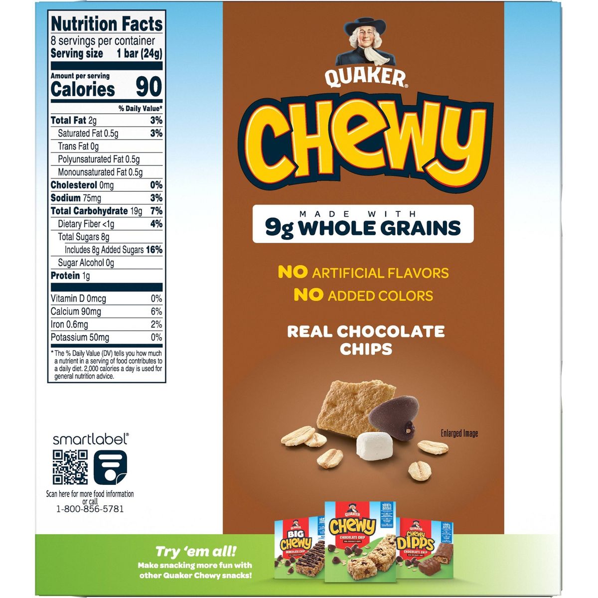 Quaker Chewy S'mores Barras de Granola - 6.7 oz/8 ct - Imagen 3