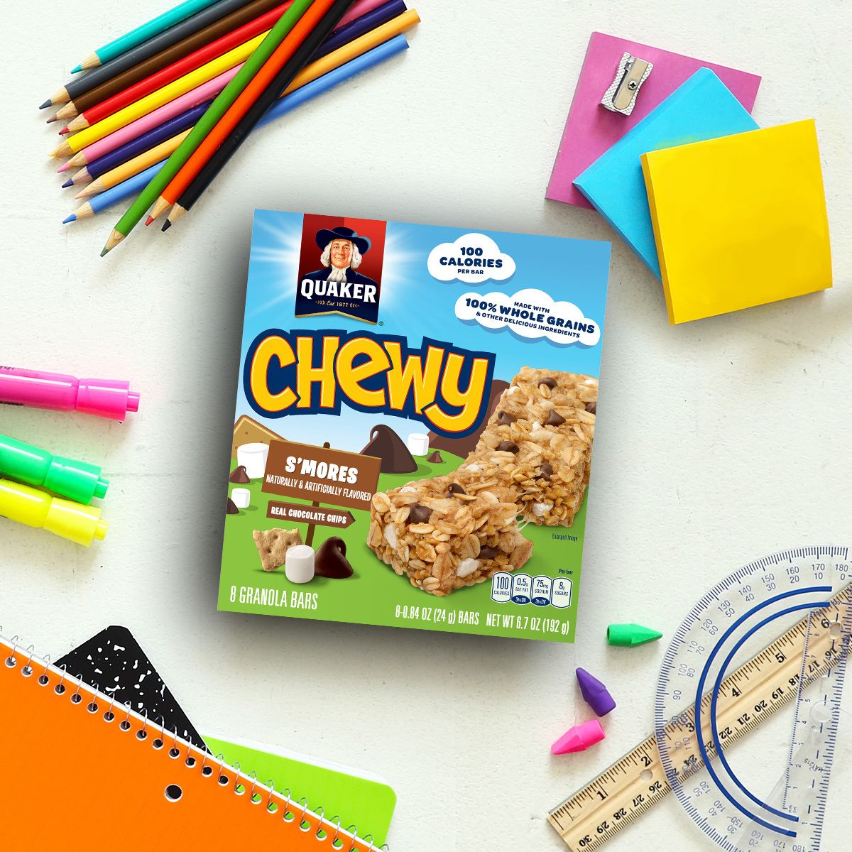Quaker Chewy S'mores Barras de Granola - 6.7 oz/8 ct - Imagen 4