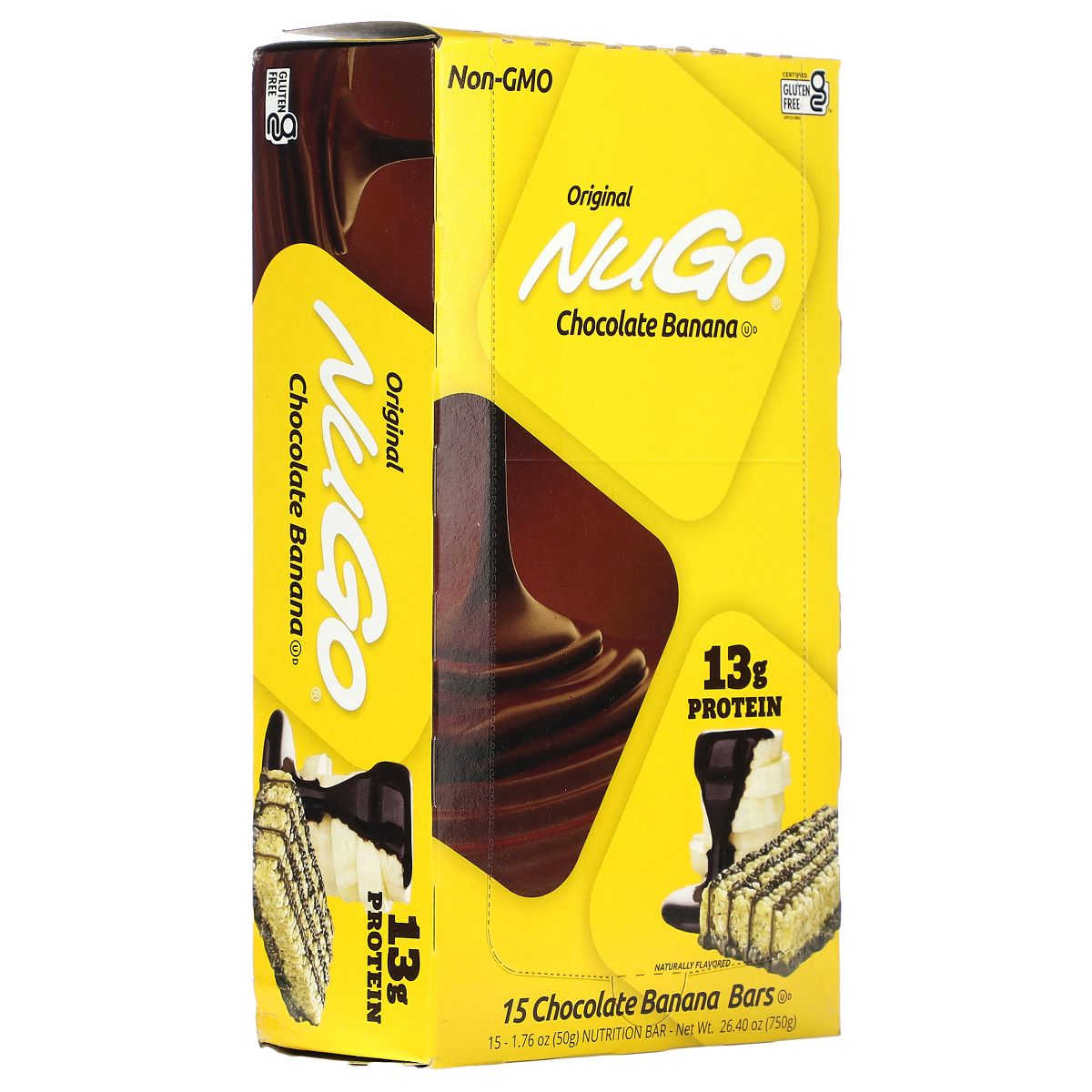 NuGo Nutrition Barras de Chocolate y Plátano, 15 Barras, 1.76 oz (50 g) Cada Una - Imagen 6