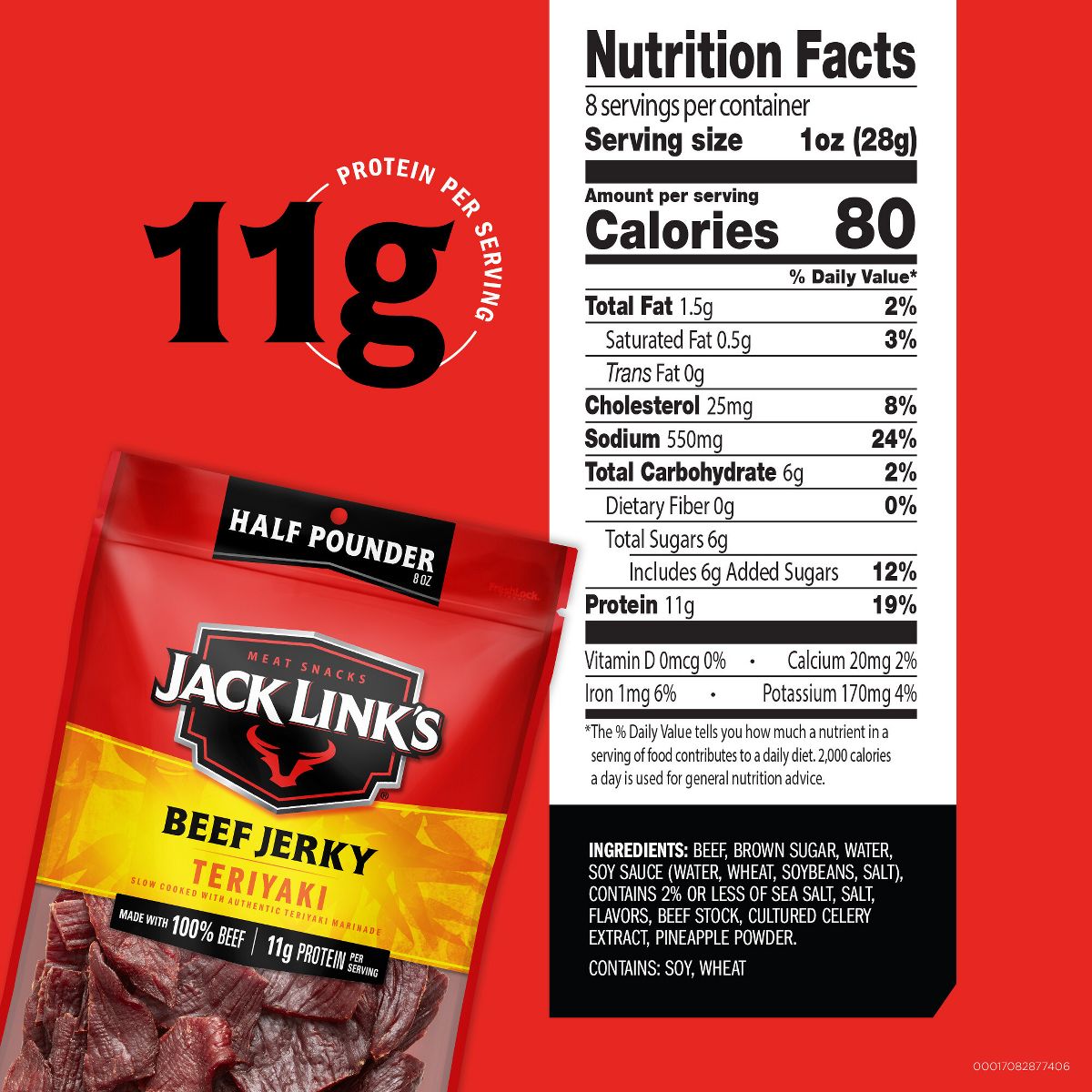 Jack Link's Teriyaki Beef Jerky Mega Pack - 8 oz - Imagen 6