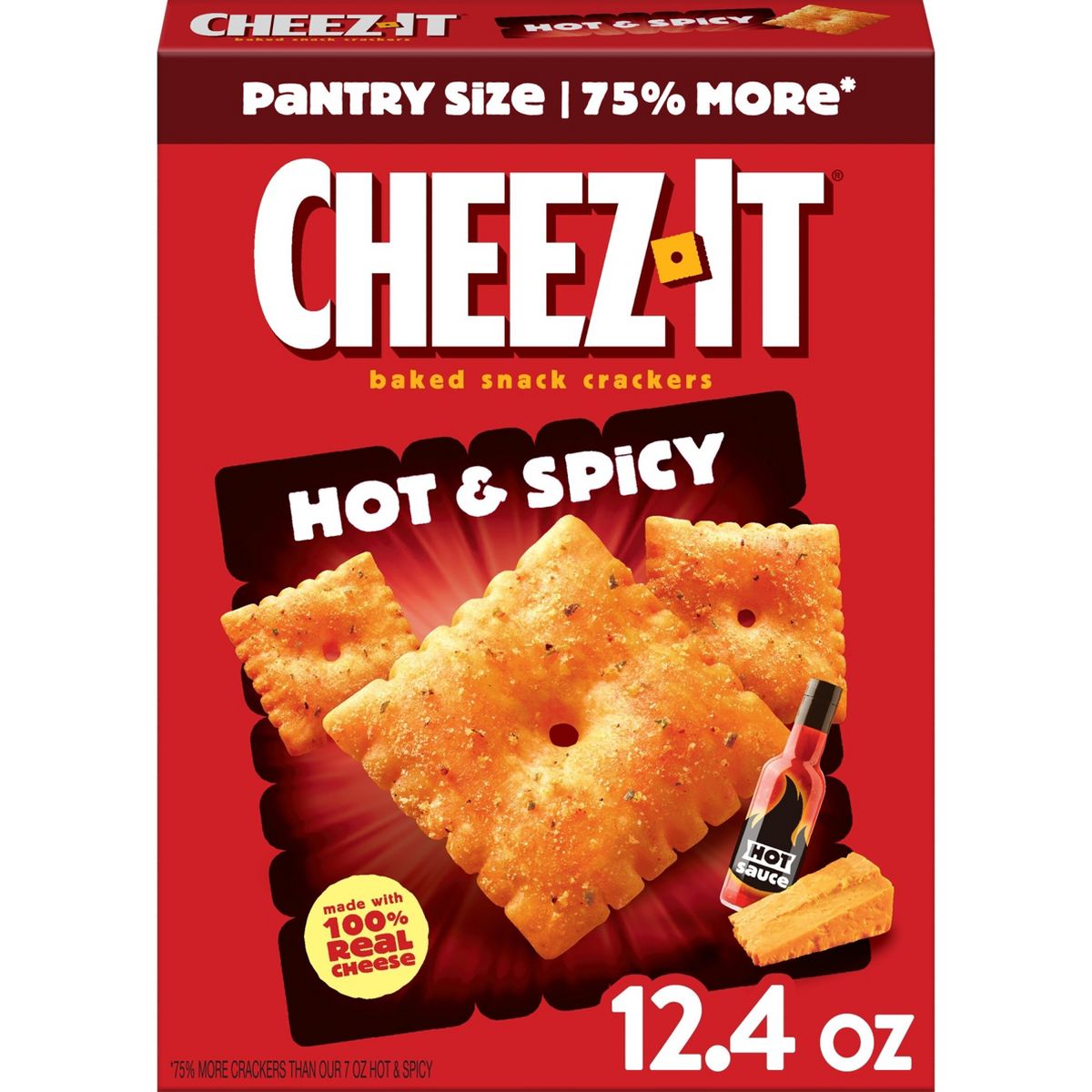 Cheez-It Hot & Spicy Galletas Saladas Horneadas - 12.4 oz - Imagen 2