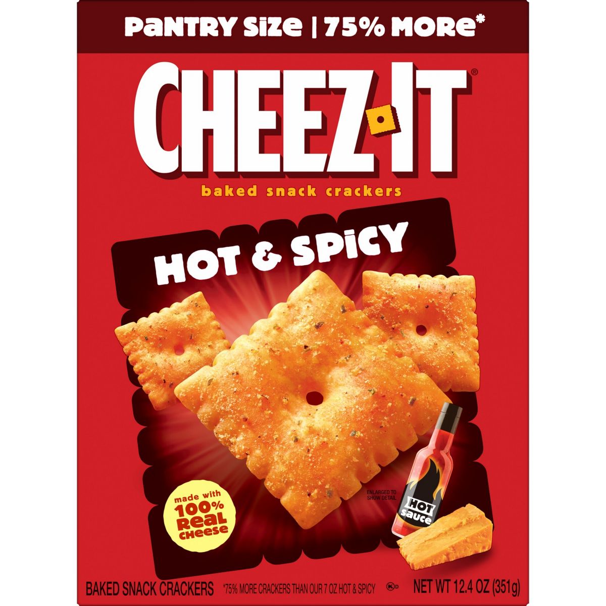 Cheez-It Hot & Spicy Galletas Saladas Horneadas - 12.4 oz - Imagen 10
