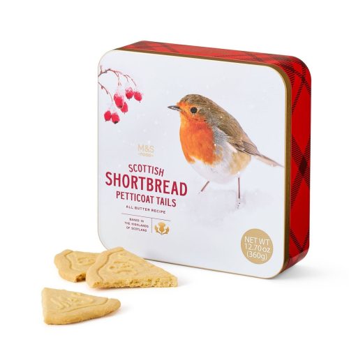 Galletas Navideñas M&S Shortbread Robin Petticoat en Lata - 12.70 oz