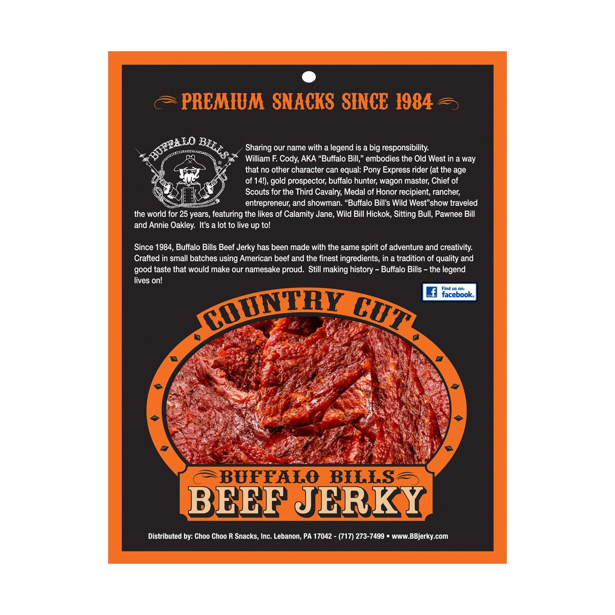 Buffalo Bills 1.5 oz Carne Seca Country Cut con Sabor a Pimienta y Roble - Paquete con 10 Bolsas de 1.5 oz - Imagen 4